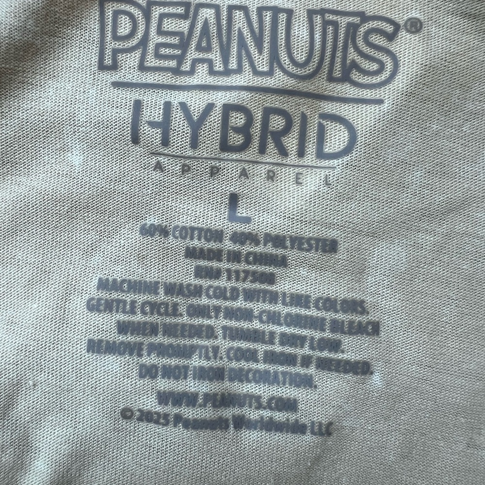 PEANUTS Hybrid Apparel Gray Graphic Tee - Picture 4 of 5